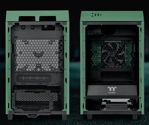 Thermaltake Tower 100 Racing Green Edition Tempered Glass Type-C